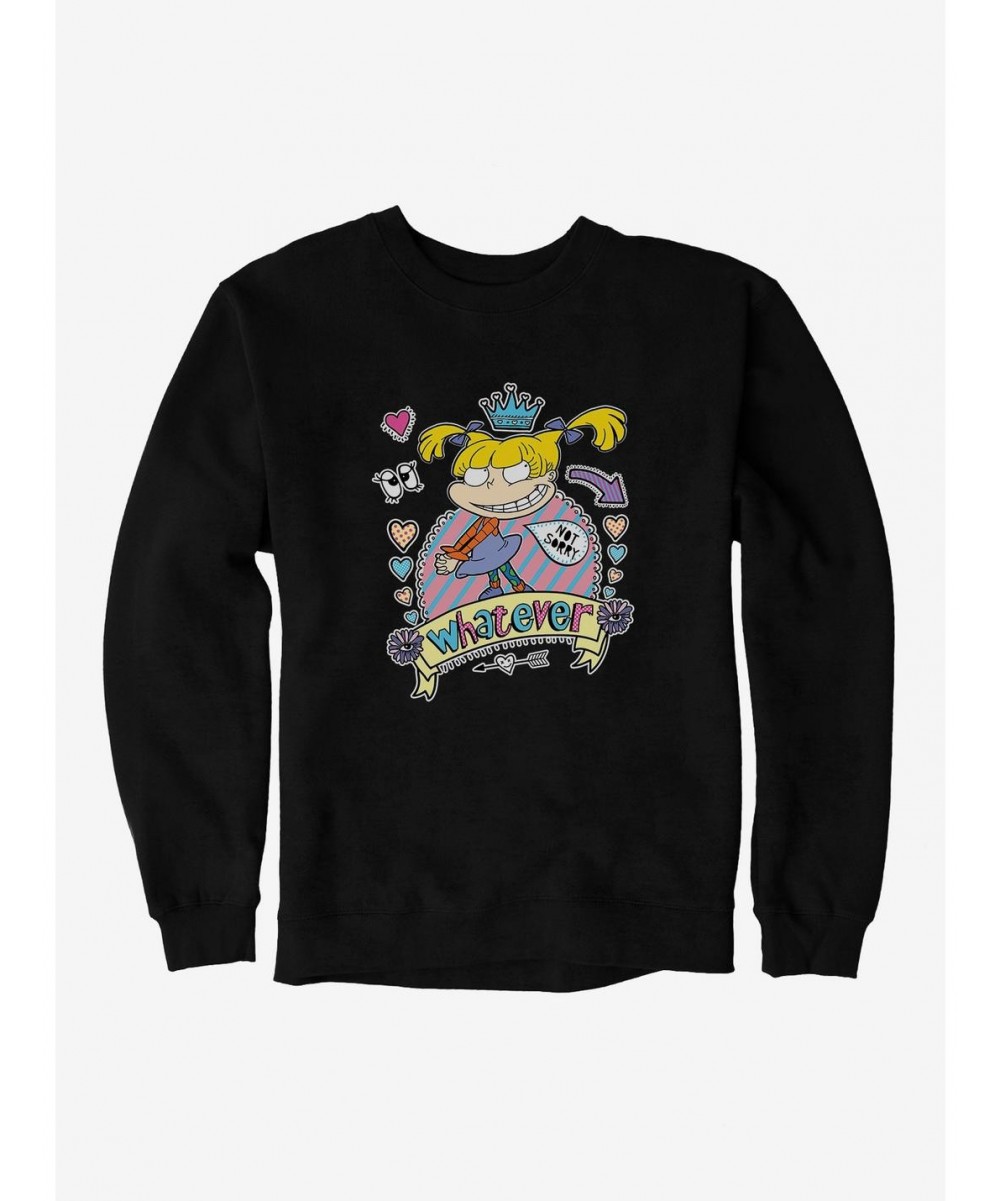 Hot Sale Rugrats Angelica Whatever, Not Sorry Sweatshirt $13.58 Sweatshirts