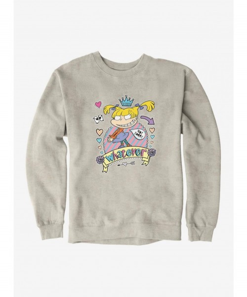 Hot Sale Rugrats Angelica Whatever, Not Sorry Sweatshirt $13.58 Sweatshirts