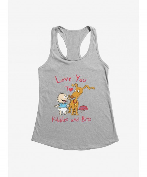 New Arrival Rugrats Spike And Tommy I Love You To Kibbles And Bits Girls Tank $6.18 Tanks