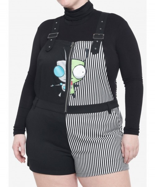 Exclusive Invader Zim GIR Split Stripe Shortalls Plus Size $14.86 Other Merch