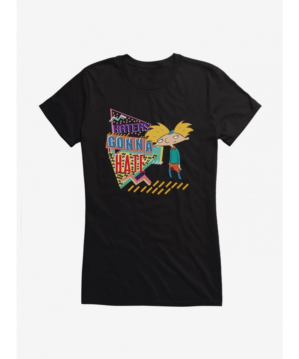 Huge Discount Hey Arnold! Haters Gonna Hate Girls T-Shirt $9.56 T-Shirts