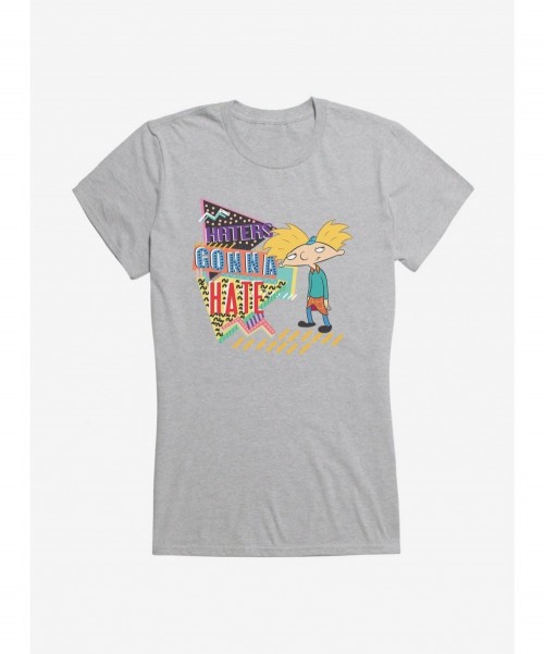 Huge Discount Hey Arnold! Haters Gonna Hate Girls T-Shirt $9.56 T-Shirts