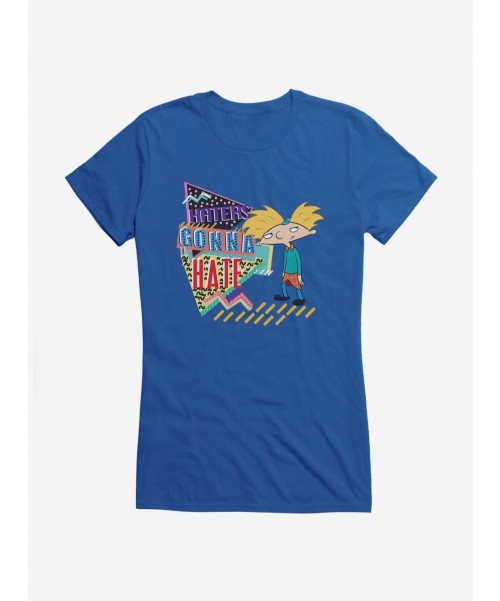 Huge Discount Hey Arnold! Haters Gonna Hate Girls T-Shirt $9.56 T-Shirts