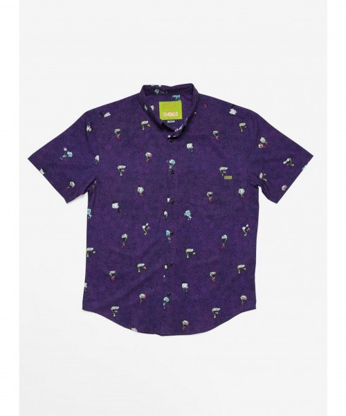 Special RSVLTS Invader Zim Invaders From Irk Purple KUNUFLEX Short Sleeve Shirt $23.40 Other Merch