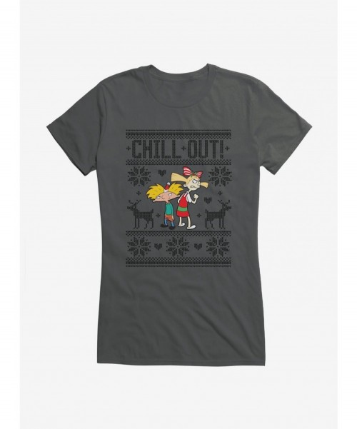 Discount Hey Arnold! Chill Out Girls T-Shirt $7.17 T-Shirts