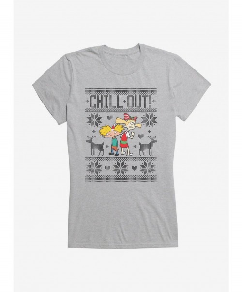 Discount Hey Arnold! Chill Out Girls T-Shirt $7.17 T-Shirts