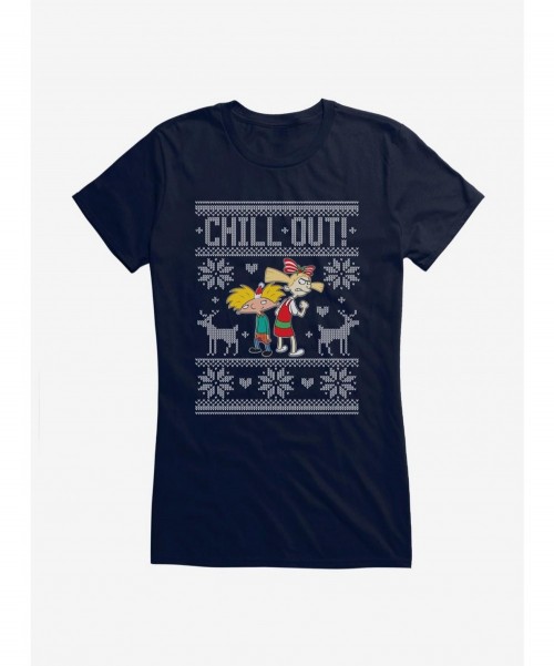 Discount Hey Arnold! Chill Out Girls T-Shirt $7.17 T-Shirts