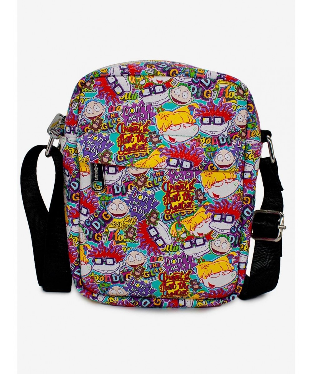 Limited-time Offer Nickelodeon Rugrats Collage Vegan Leather Crossbody Bag $7.98 Bags