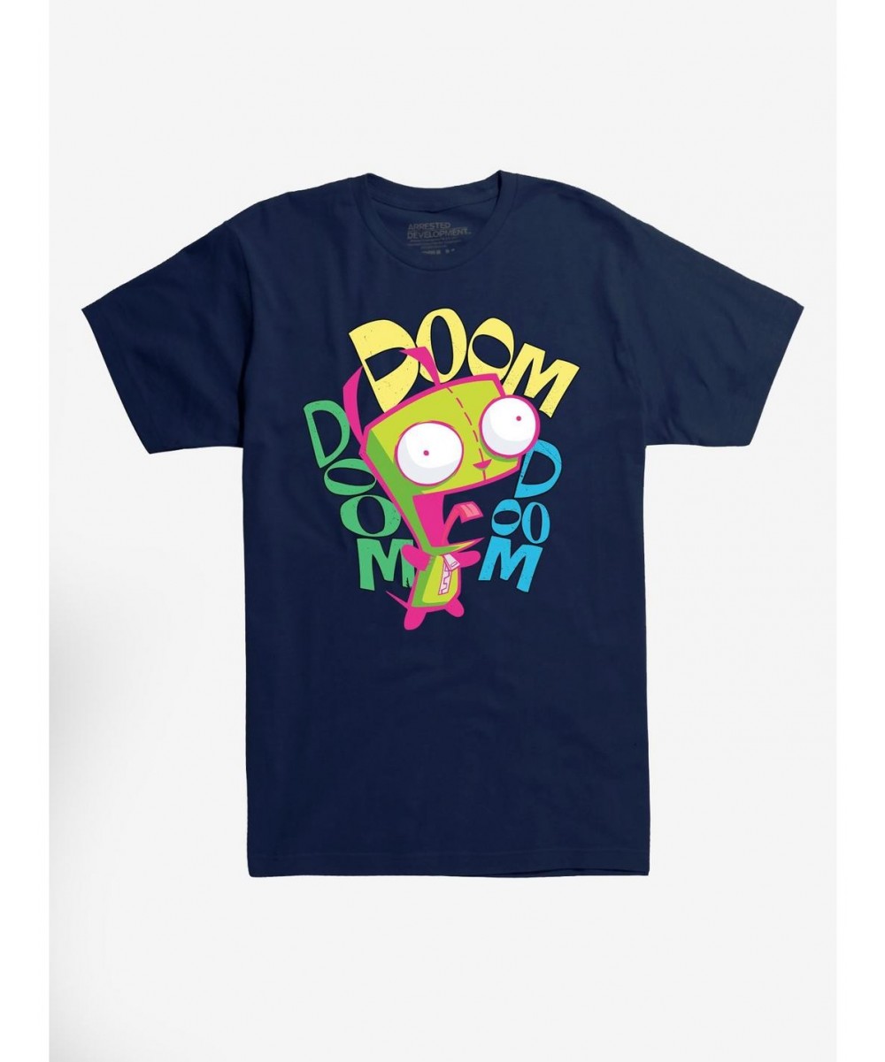 Discount Sale Invader Zim Doom Doom Doom T-Shirt $7.07 T-Shirts