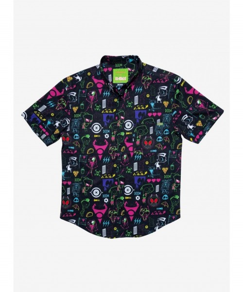 Fashion RSVLTS Invader Zim Operation Impending Doom 2 KUNUFLEX Short Sleeve Shirt $33.32 Other Merch