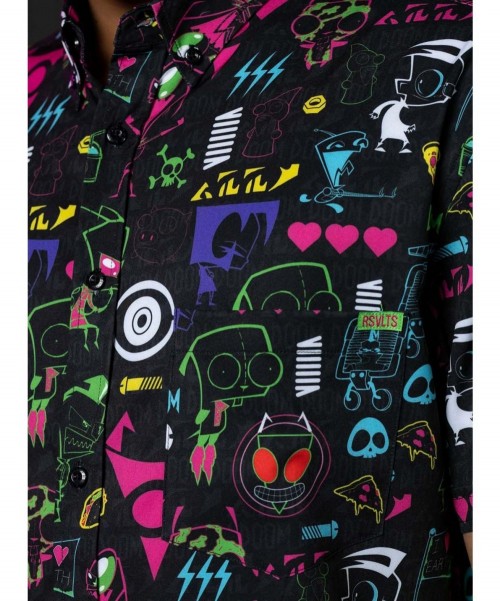 Fashion RSVLTS Invader Zim Operation Impending Doom 2 KUNUFLEX Short Sleeve Shirt $33.32 Other Merch