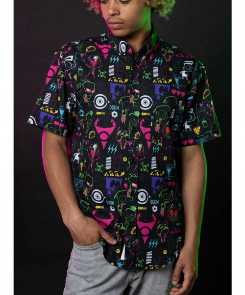 Fashion RSVLTS Invader Zim Operation Impending Doom 2 KUNUFLEX Short Sleeve Shirt $33.32 Other Merch