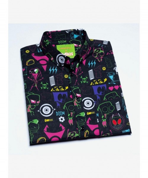 Fashion RSVLTS Invader Zim Operation Impending Doom 2 KUNUFLEX Short Sleeve Shirt $33.32 Other Merch