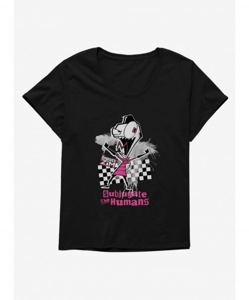 Wholesale Invader Zim Subjugate The Humans Girls T-Shirt Plus Size $8.61 T-Shirts