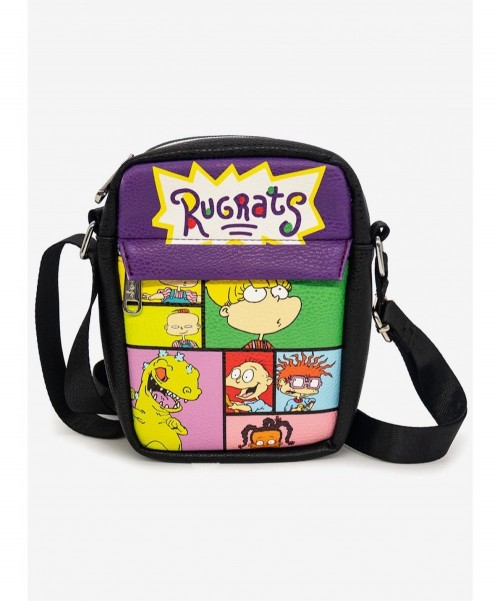 High Quality Rugrats 7 Character Pose Blocks Cross Body Bag $18.45 Bags