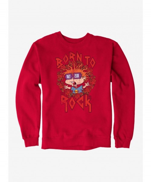 Crazy Deals Rugrats Chuckie Born To Rock Sweatshirt $10.92 Sweatshirts