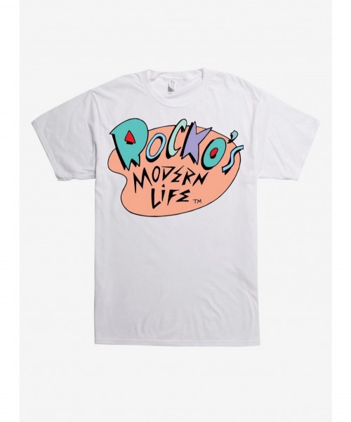 Discount Rocko's Modern Life Logo T-Shirt $9.37 T-Shirts