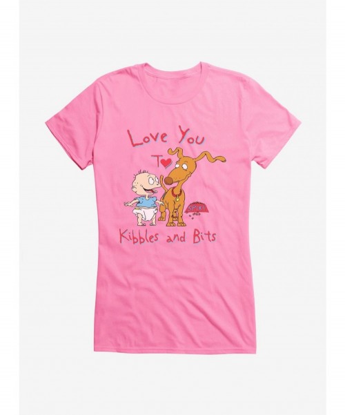 Exclusive Price Rugrats Spike And Tommy I Love You To Kibbles And Bits Girls T-Shirt $5.98 T-Shirts