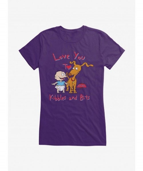 Exclusive Price Rugrats Spike And Tommy I Love You To Kibbles And Bits Girls T-Shirt $5.98 T-Shirts