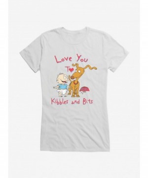 Exclusive Price Rugrats Spike And Tommy I Love You To Kibbles And Bits Girls T-Shirt $5.98 T-Shirts