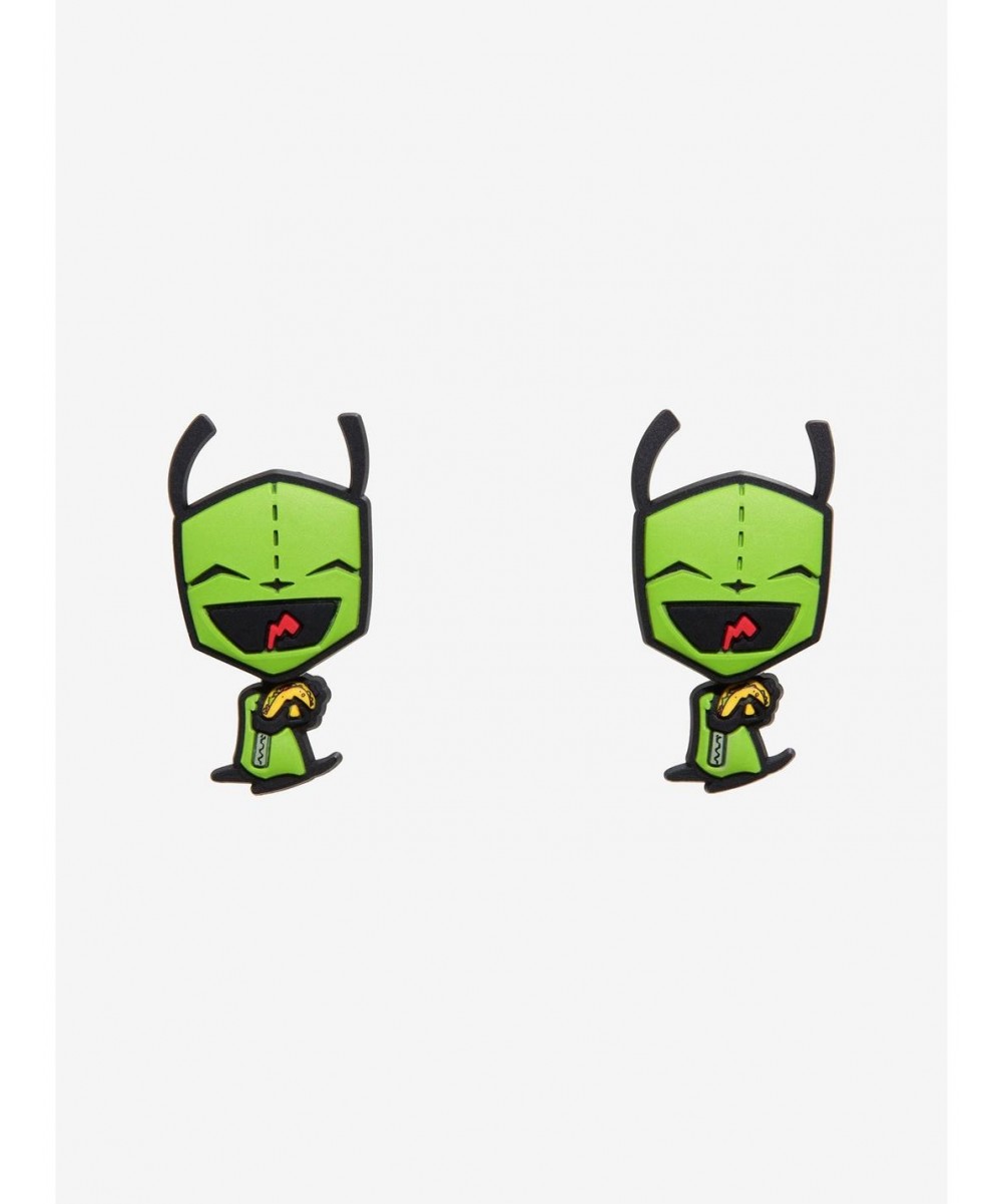 Hot Selling Invader Zim GIR Taco Front/Back Earrings $3.71 Other Merch