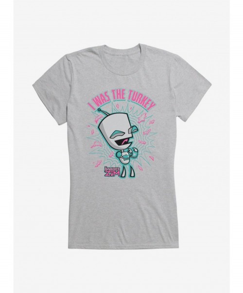 Flash Deal Invader Zim I Was The Turkey Girls T-Shirt $8.57 T-Shirts