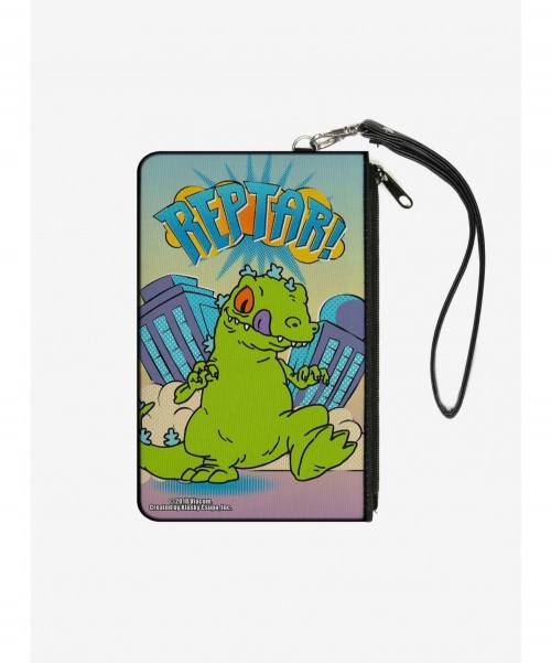 Sale Item Rugrats Reptar Destruction Scene Wallet Canvas Zip Clutch $8.88 Other Merch