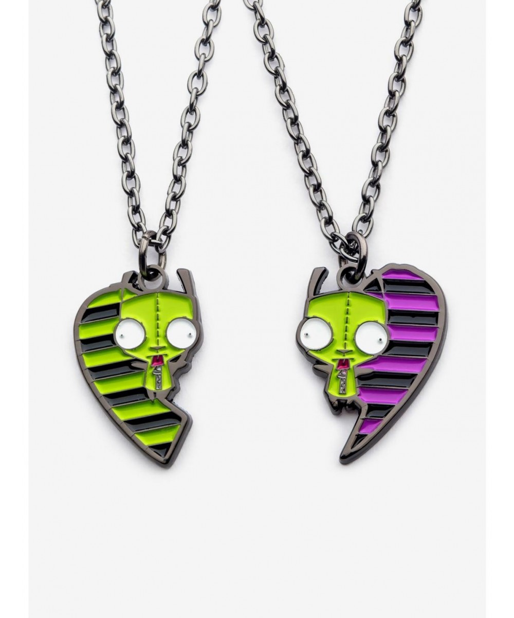 Fashion Invader Zim GIR Heart Best Friend Necklace Set $5.42 Other Merch