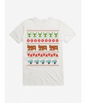 Value Item Invader Zim Ugly Christmas Pattern T-Shirt $9.37 T-Shirts