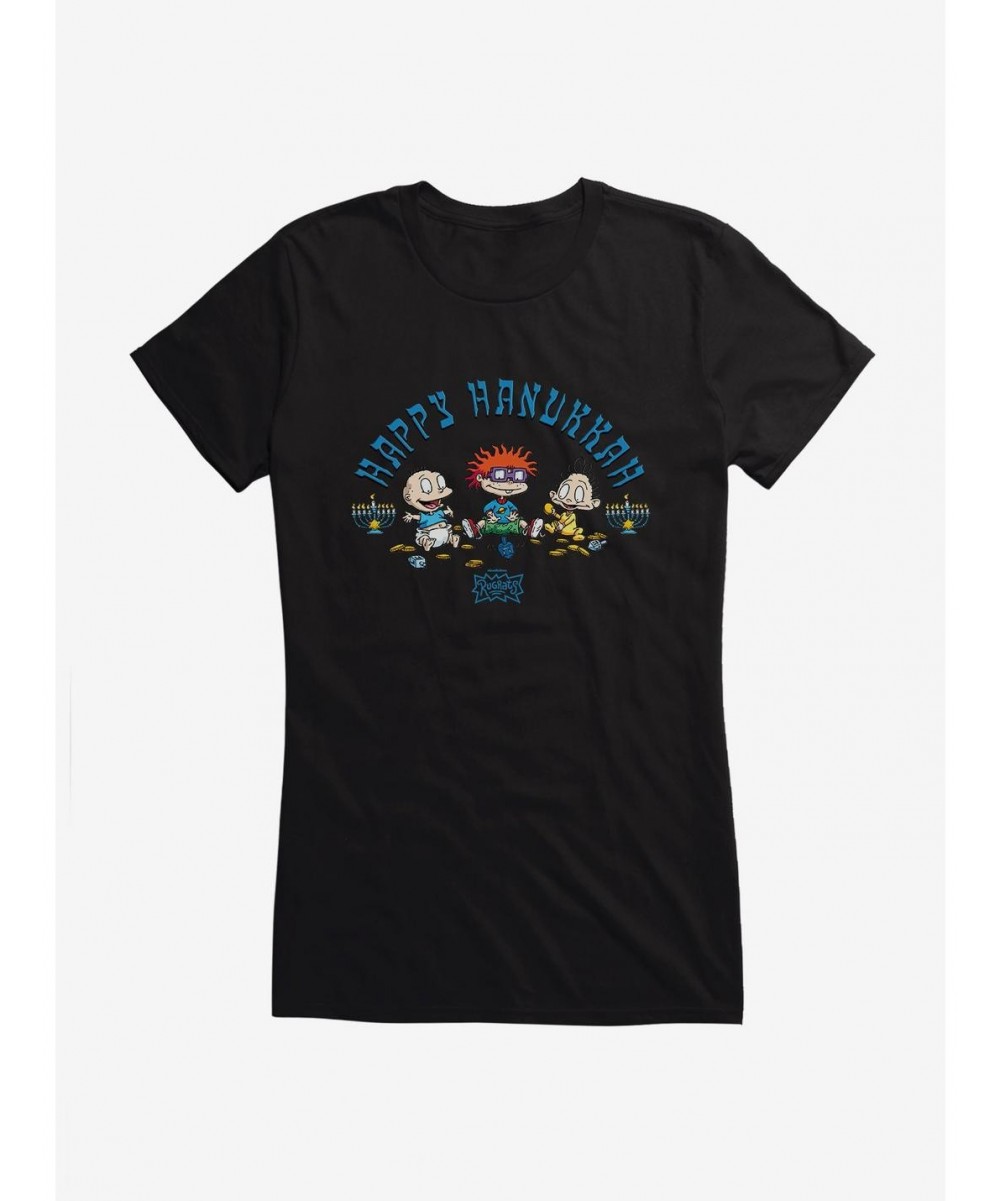 Value Item Rugrats Happy Hanukkah Crew Girls T-Shirt $8.57 T-Shirts