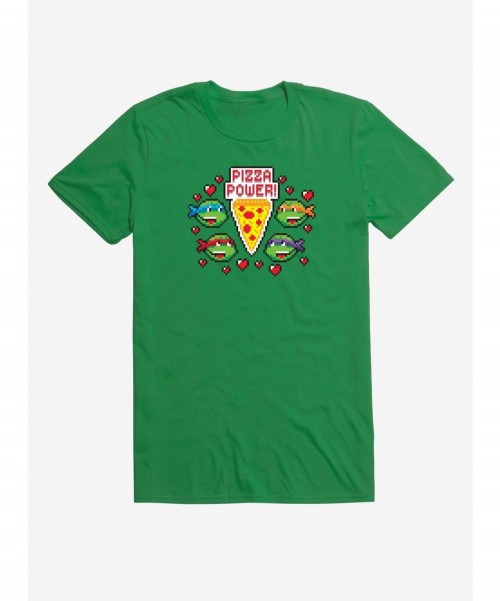 Exclusive Teenage Mutant Ninja Turtles Pixel Art Pizza Power T-Shirt $8.41 T-Shirts