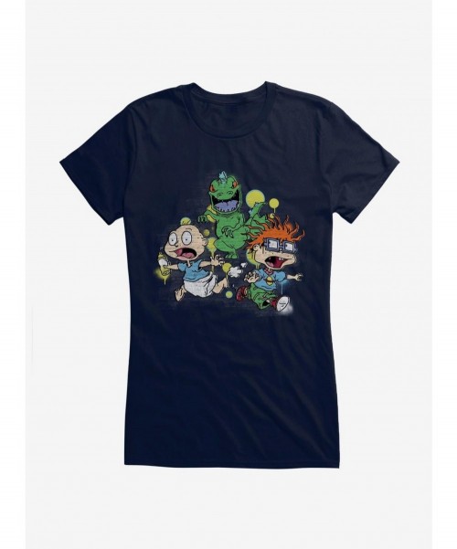 Hot Sale Rugrats Reptar Run Graffiti Girls T-Shirt $7.57 T-Shirts