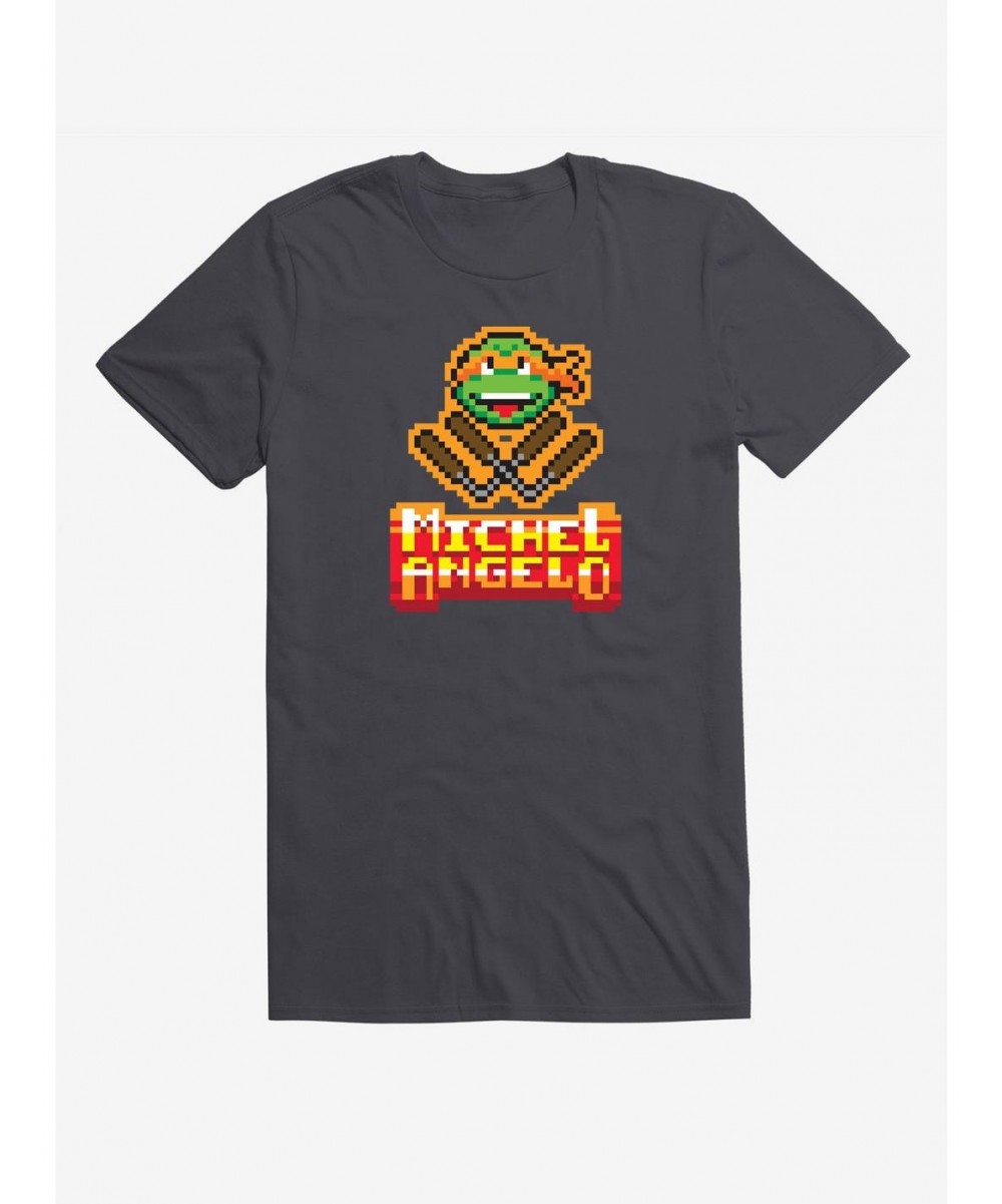 Bestselling Teenage Mutant Ninja Turtles Pixel Art Michelangelo T-Shirt $9.18 T-Shirts