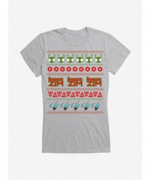 Pre-sale Invader Zim Ugly Christmas Pattern Girls T-Shirt $6.57 T-Shirts