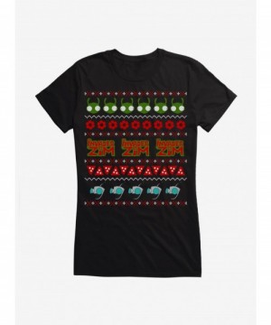 Pre-sale Invader Zim Ugly Christmas Pattern Girls T-Shirt $6.57 T-Shirts