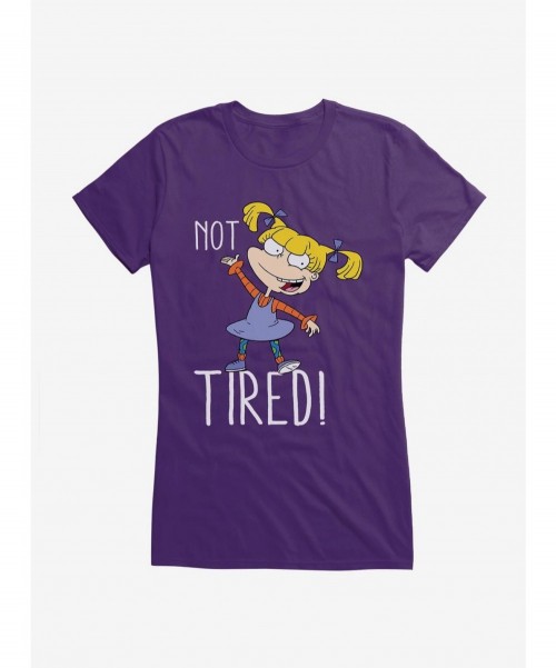 Festival Price Rugrats Angelica Not Tired Girls T-Shirt $7.17 T-Shirts