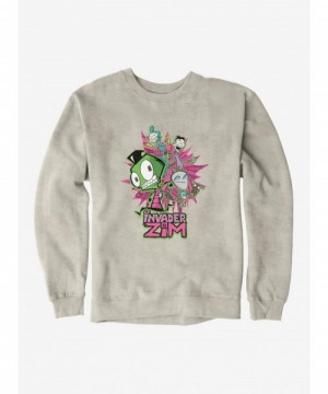 Exclusive Price Invader Zim GIR & Roboparents Sweatshirt $14.46 Sweatshirts