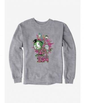 Exclusive Price Invader Zim GIR & Roboparents Sweatshirt $14.46 Sweatshirts