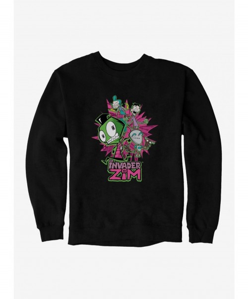 Exclusive Price Invader Zim GIR & Roboparents Sweatshirt $14.46 Sweatshirts