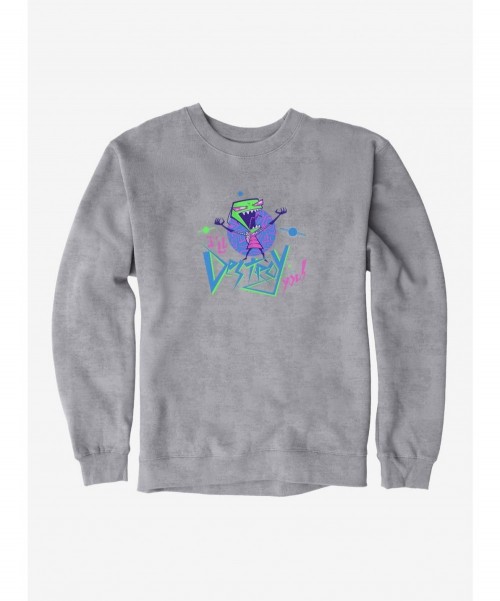 Trendy Invader Zim Florpus I'll Destroy You Sweatshirt $13.58 Sweatshirts