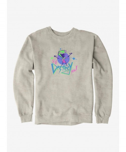 Trendy Invader Zim Florpus I'll Destroy You Sweatshirt $13.58 Sweatshirts