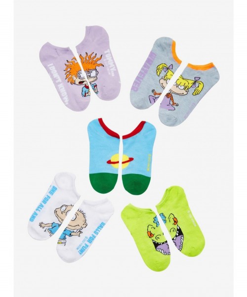 Exclusive Price Rugrats Character No-Show Socks 5 Pair $5.13 Other Merch