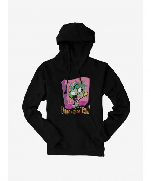 Discount Sale Invader Zim Unique Taco Tuesday Hoodie $16.16 Hoodies