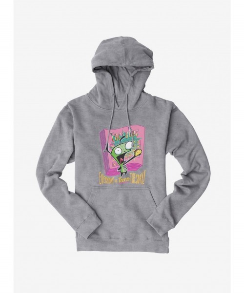 Discount Sale Invader Zim Unique Taco Tuesday Hoodie $16.16 Hoodies