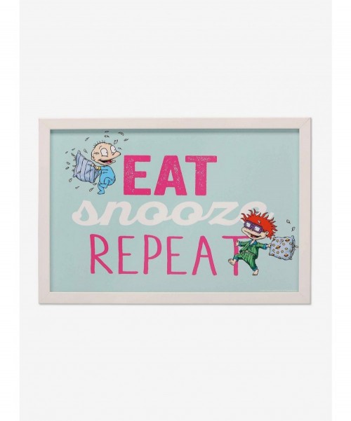 Special Rugrats Eat Snooze Repeat Framed Wood Wall Decor $15.17 Home Décor