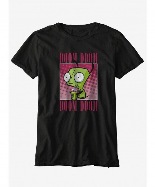 Premium Invader Zim GIR Milkshake Doom Boyfriend Fit Girls T-Shirt $7.97 T-Shirts