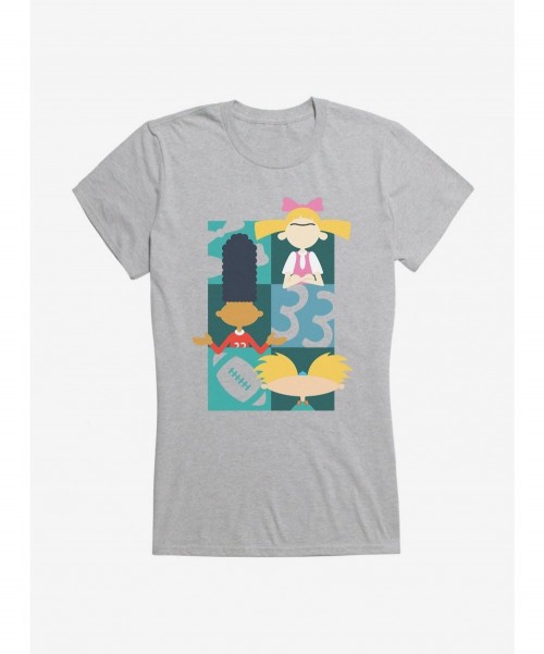 Pre-sale Discount Hey Arnold! Icon Silhouettes Girls T-Shirt $8.17 T-Shirts