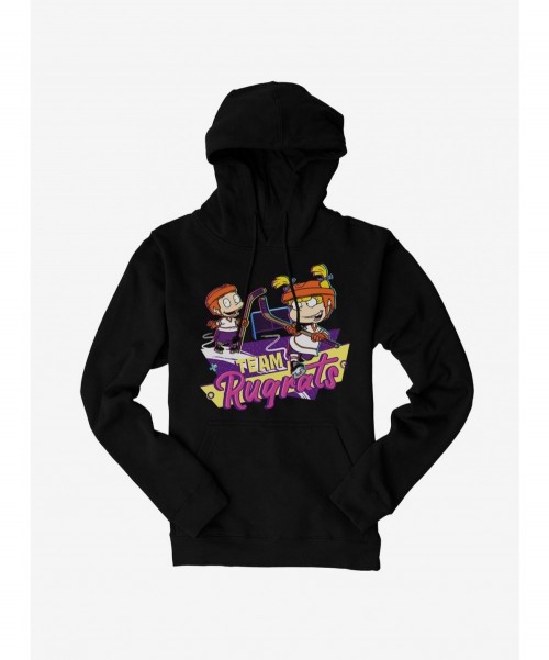 Seasonal Sale Rugrats Tommy And Angelica Team Rugrats Hoodie $17.96 Hoodies