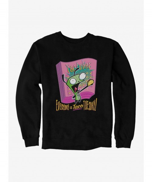 Trendy Invader Zim Unique Taco Tuesday Sweatshirt $8.86 Sweatshirts