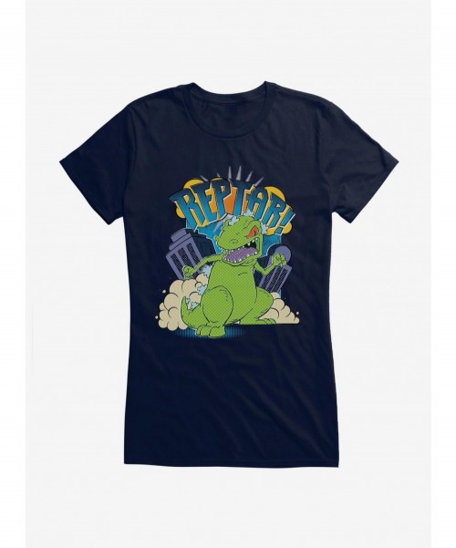 Discount Sale Rugrats Reptar Destruction Girls T-Shirt $9.76 T-Shirts